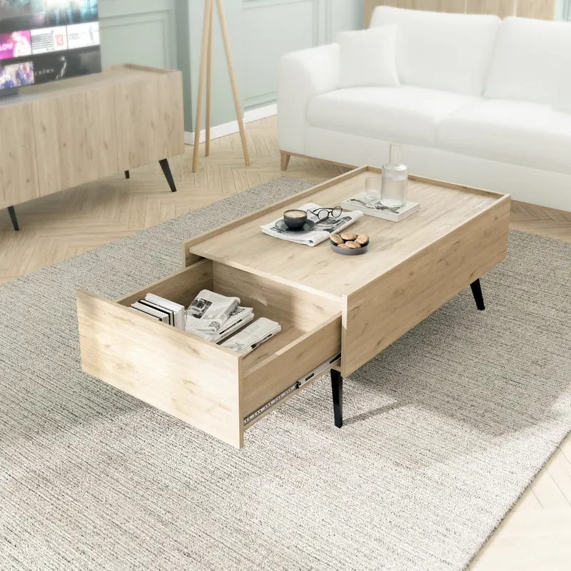 Masuta de cafea SHP-701-FF-1 Home Collection® Luna, Stejar, 103x45x60 cm - Stejar