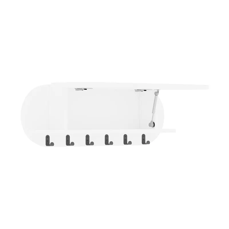 Cuier Kroma, Alb - Gri, 84x15x28 cm - Alb