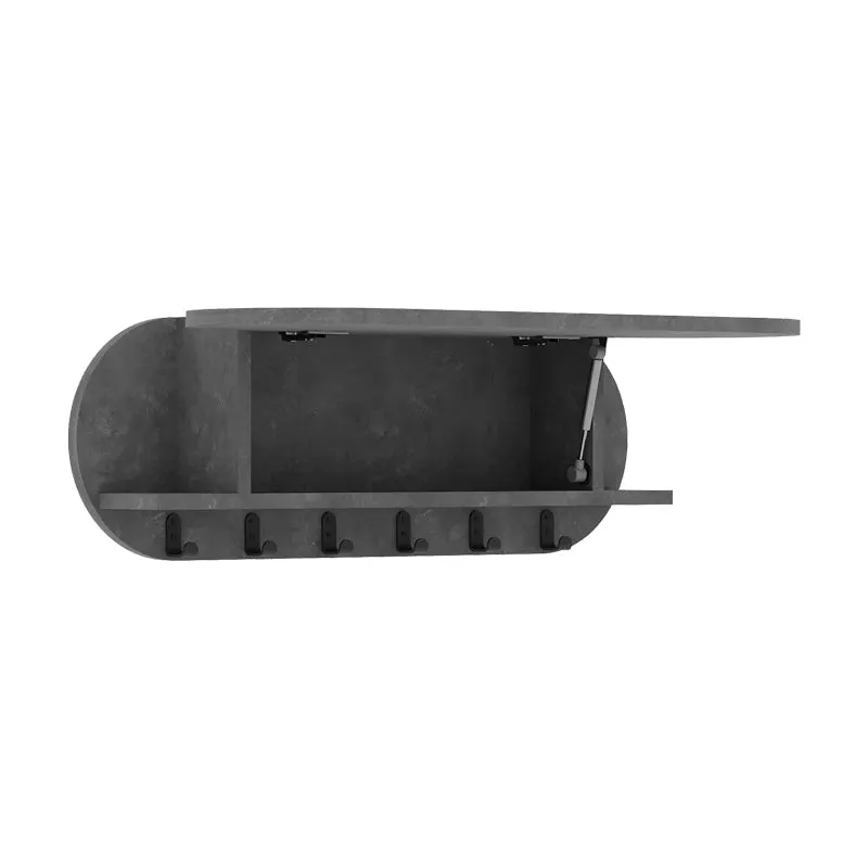 Cuier Kroma, Alb - Gri, 84x15x28 cm - Gri