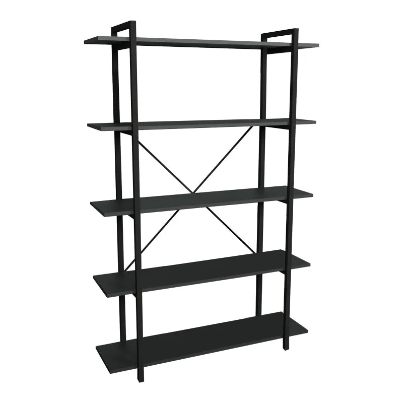 Biblioteca Reson, Antracit - Stejar, 120x34x180 cm - Antracit
