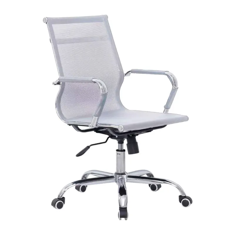 Scaun birou Noctis plasa, Negru - Alb, 55x48x88 cm - Alb