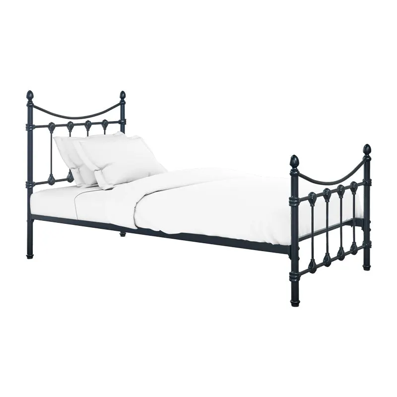Pat Beowulf metal, Negru - Alb, 90x190x102 cm - Negru