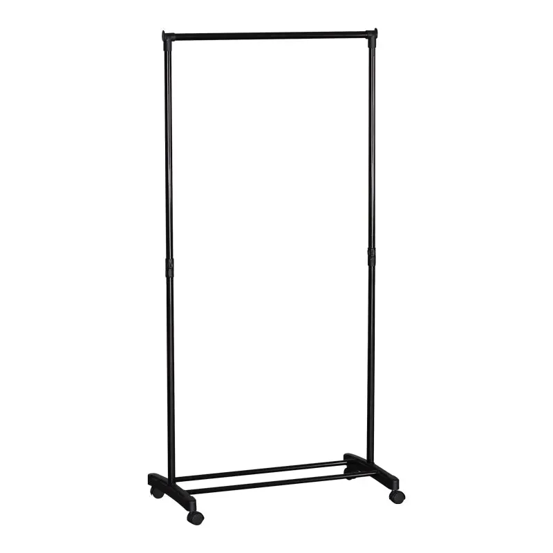 Cuier de podea Wizak din metal, Negru, 75x42x157 cm - Negru