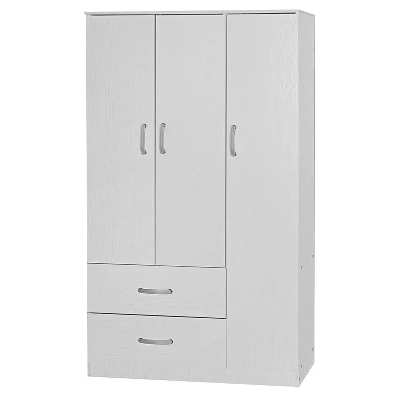 Dulap Zelia cu 2 usi si sertare, 90x42x180 cm - Alb