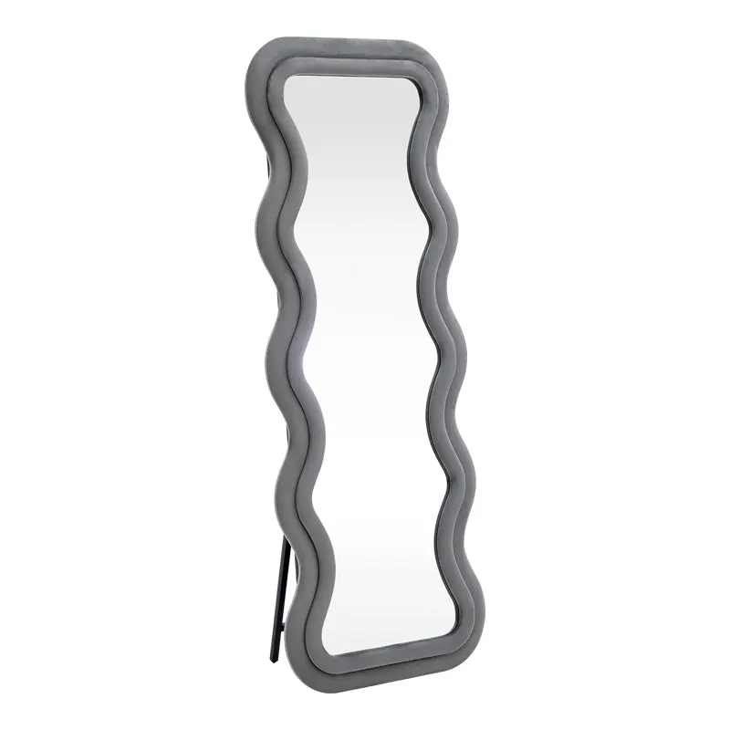 Oglinda decorativa Kerly, Bej - Gri, 60x33x160 cm - Gri