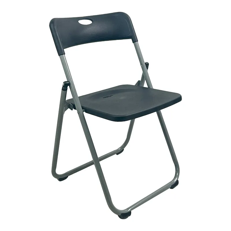 Scaun pliabil cu funcție Edison, Metal, Alb - Negru, 38x49x73 cm - Negru