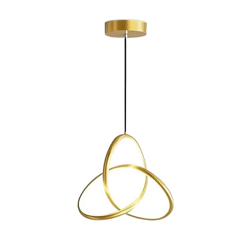 Lustra LED modernă Trinity, metal, aurie, 22x100 cm - Auriu