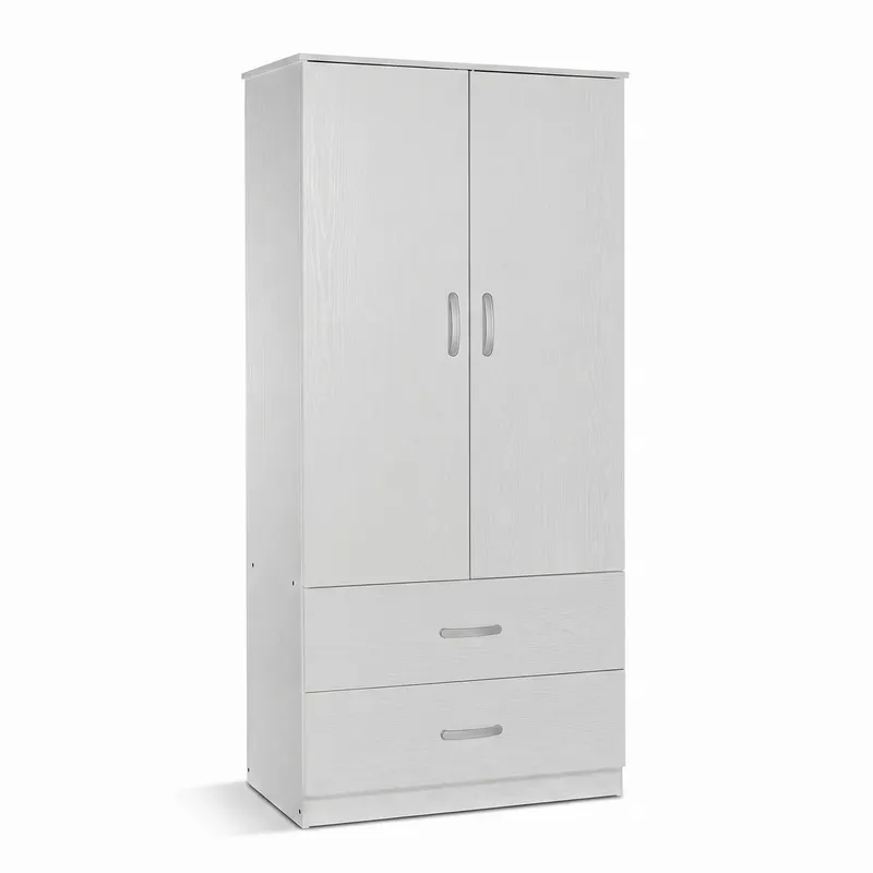 Dulap Zelia cu 2 usi si sertare, 79x42x180 cm - Alb