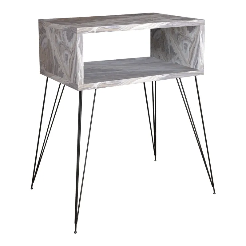 Noptiera Naida, 45x30x59 cm - Gri