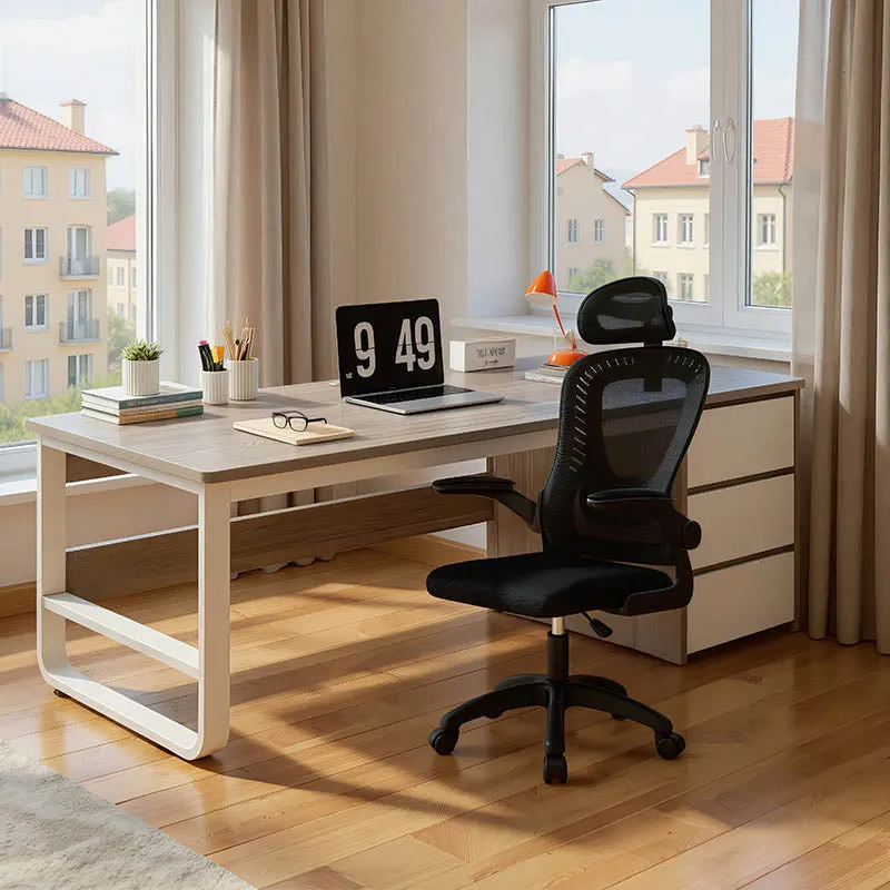 Set mobilier studențesc pentru birou Think, Lemn, Birou, + Scaun ergonomic, 120x60 cm - Multicolor