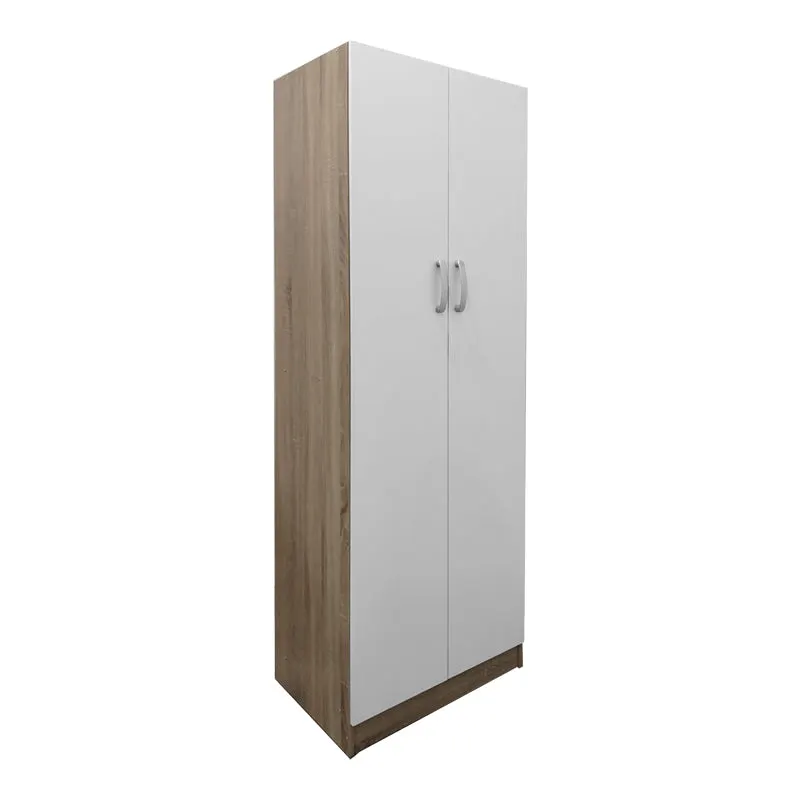 Dulap Athos cu 2 usi, 60x42x180 cm - Sonoma-Alb