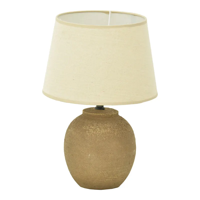 Lustră de masă cu lumină Lurata, Ceramică, Gri Antic-Bej, 26x38 cm - Gri
