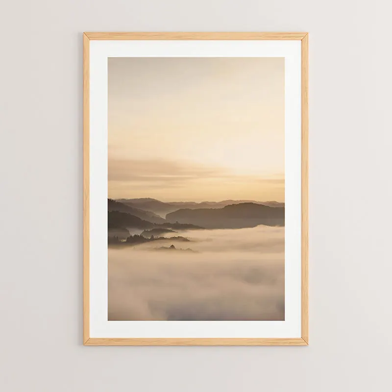Tablou Montagna, Lemn, Multicolor, 33x48 cm - Multicolor