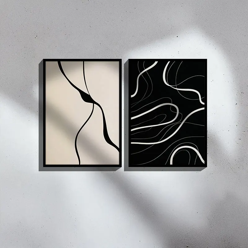 Tablou decorativ Bennez I, Negru, 33x48 cm - Negru