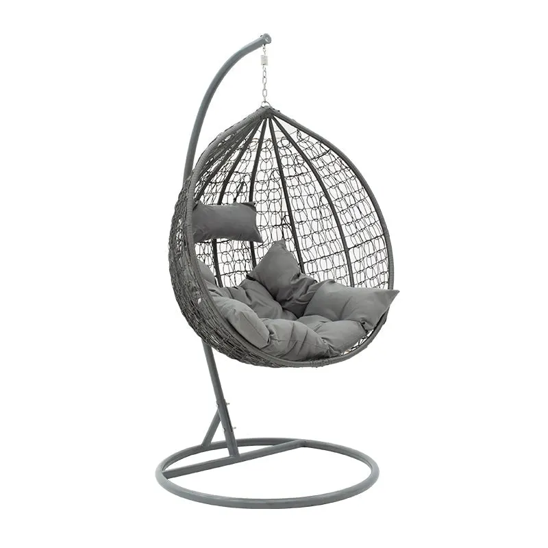 Balansoar Zafer, Metal si PP, 106x103x200 cm - Gri