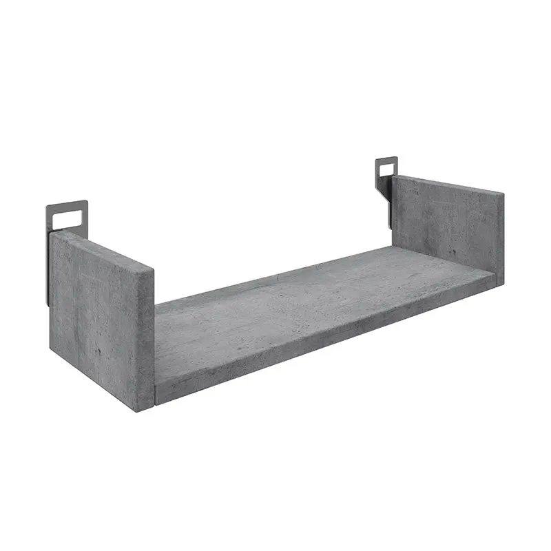 Raft de perete cu functie de depozitare Derva, Lemn, Diverse culori, 45x15x10 cm - Gri