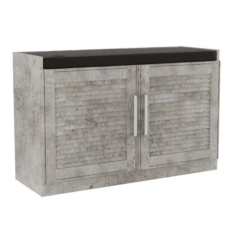 Dulap pantofi cu banca Crispy  94x35x60cm - Antracit