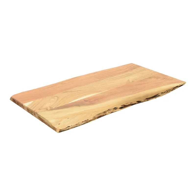 Blat de masa cu functie decorativa Pozier, Stil Natural, Lemn de Acacia Solid, 200x95x4cm - Natural