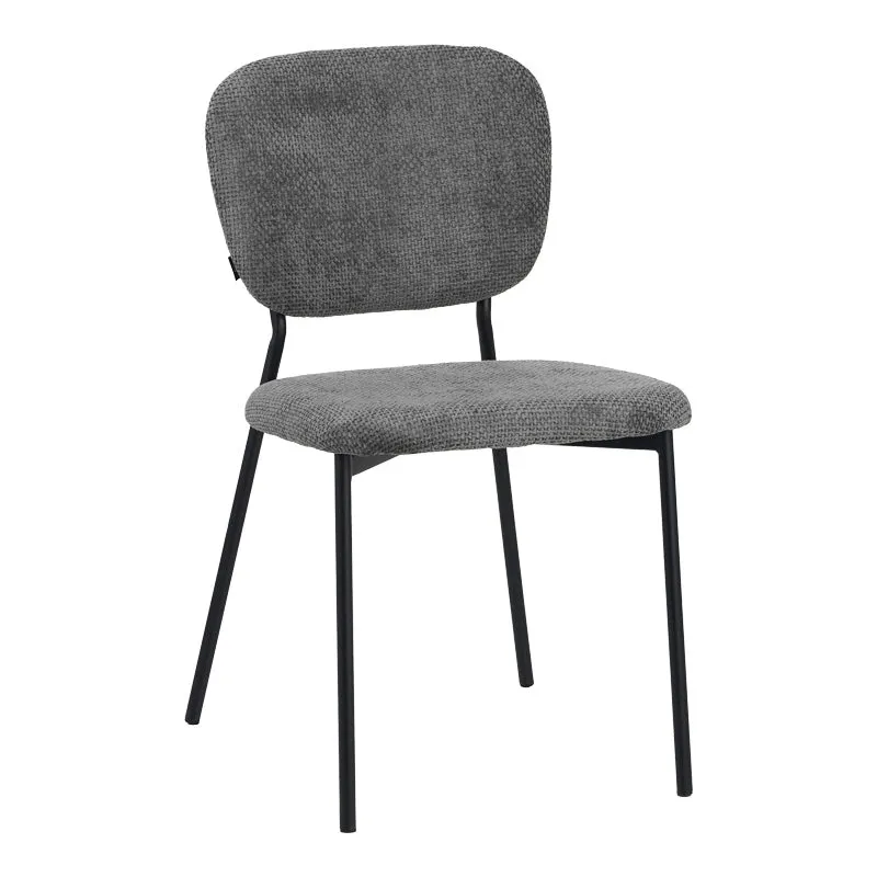 Scaun Cathair, boucle si metal, 48x53x82 cm - Gri