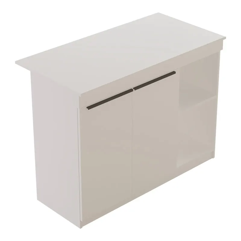 Masa-bucatarie cu blat, Alb, 120x60x88 cm - Alb
