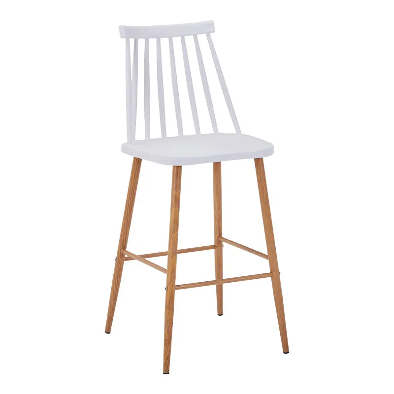 Scaun de bar Aurora I, polipropilena si metal, Diverse culori, 42x47x99 cm - Alb