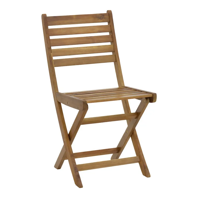 Scaun pliant Fatel lemn de salcam, Natural, 40x53x82 cm - Natur