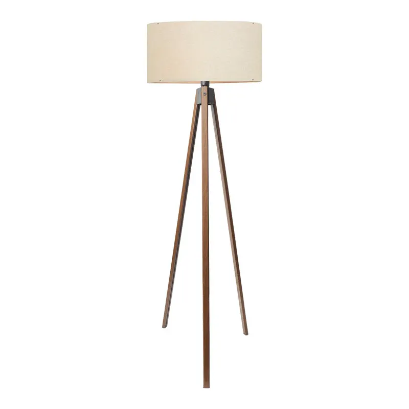 Lampadar PWL-1059, MDF si textil, D38x140 cm - Crem-Nuc