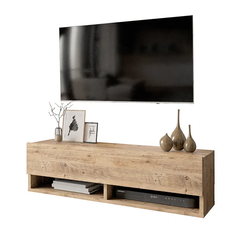 Comoda TV de perete Roscoe, 100x32x30 cm - Stejar