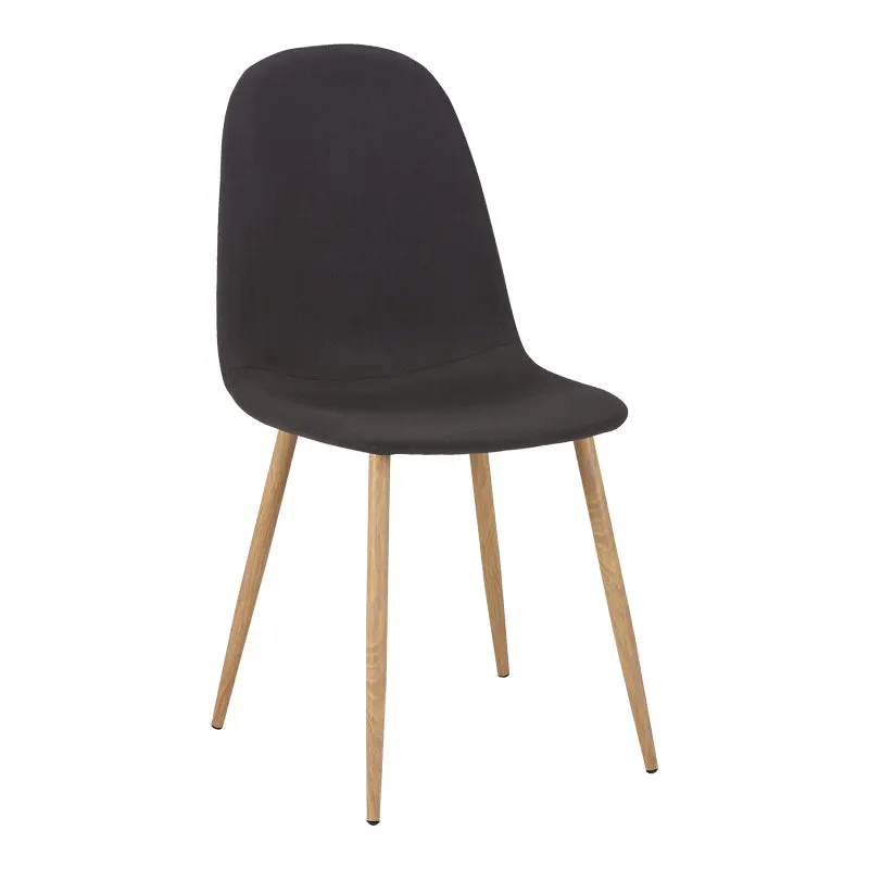 Scaun Bella Gri deschis cu-metal, Natural, 43x52x88 cm - Antracit