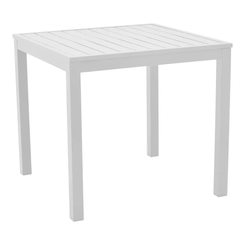 Masa Kliton aluminiu, Diverse culori, 80x80x74 cm - Alb