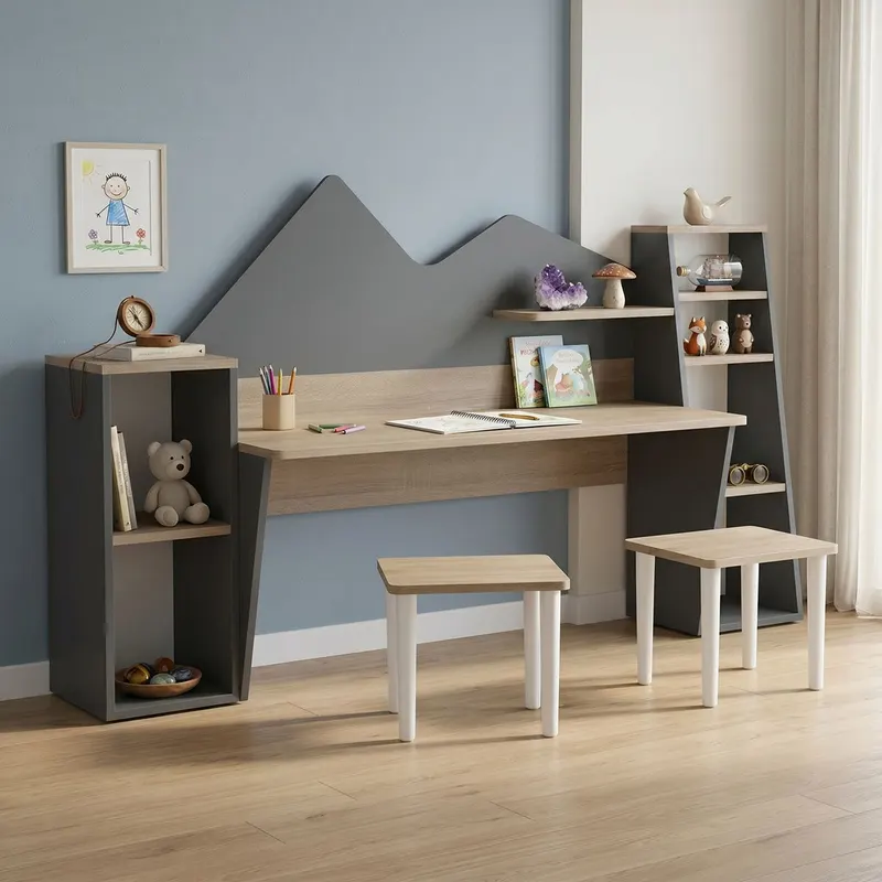Birou Dualto, 180x30x94 cm - Antracit