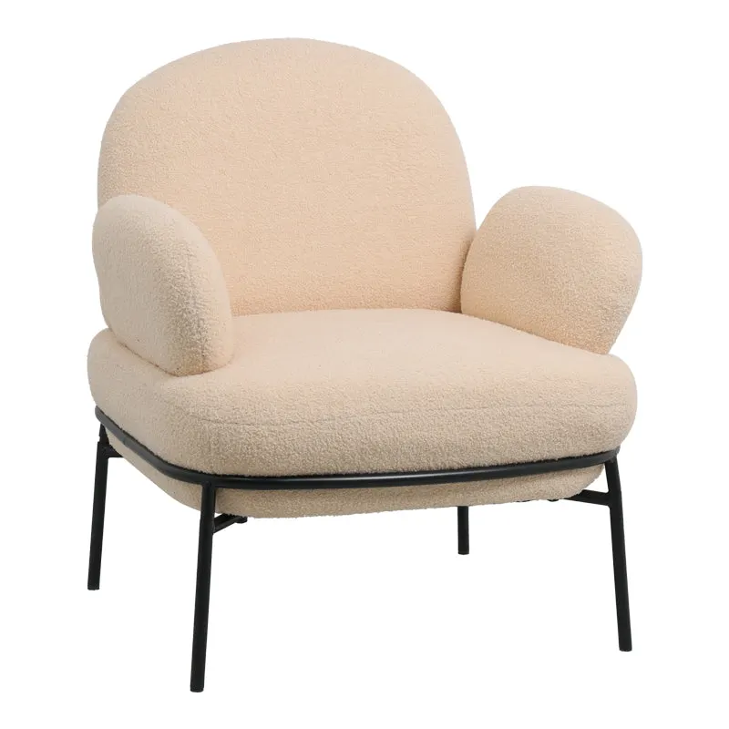 Fotoliu Jaycob boucle, 74x71x83 cm - Maro