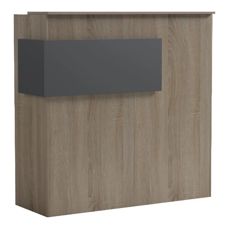 Receptie Optima cu LED, 110x40x110 cm - Sonoma-Gri inchis