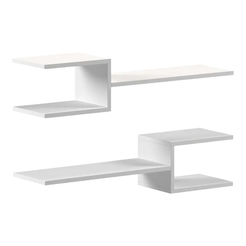 Raft de perete modern Galler, Diverse culori, 79x19x18 cm - Alb