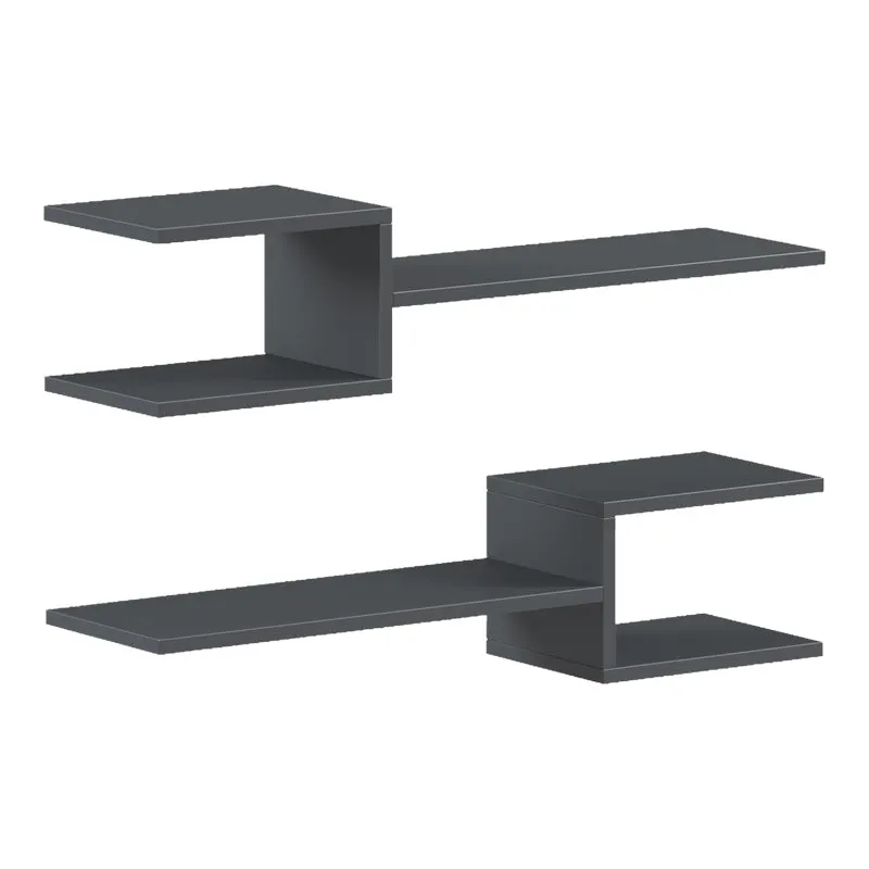 Raft de perete modern Galler, Diverse culori, 79x19x18 cm - Antracit