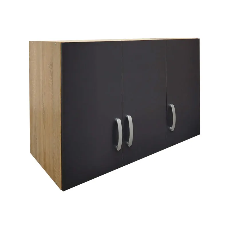 Etajera dulap Athos cu 3 usi, 90x41x60 cm - Sonoma-Antracit