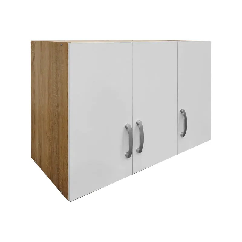 Etajera dulap Athos cu 3 usi, 90x41x60 cm - Sonoma-Alb
