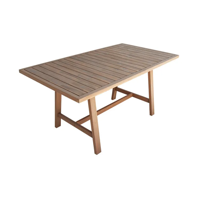 Masă cu design natural Malibu, Lemn Masiv de Acacia, 160x90x75 cm - Natur
