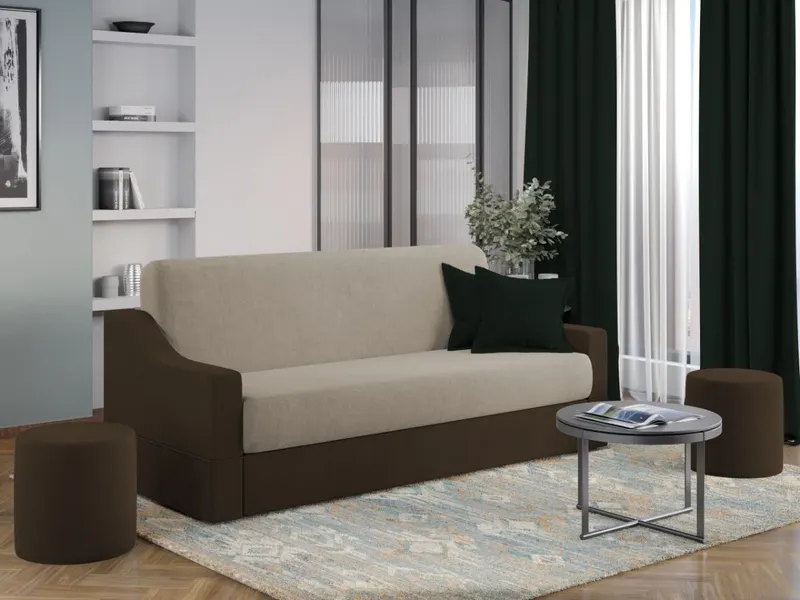 Canapea Iris Crem / Maro — imaginea 2