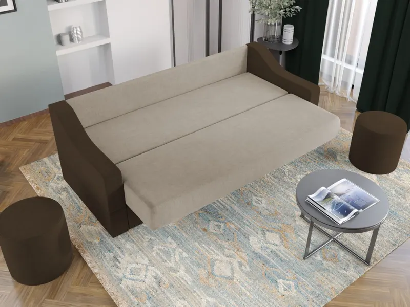 Canapea Iris Crem / Maro — imaginea 3