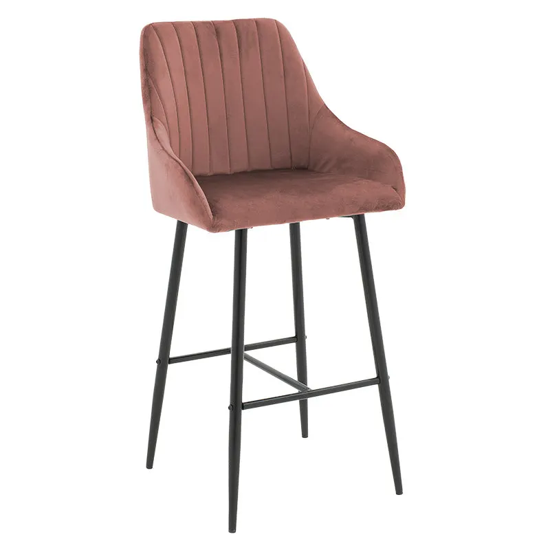 Scaun de bar Patrin, Portocaliu - Negru, 68x45x101 cm - Portocaliu