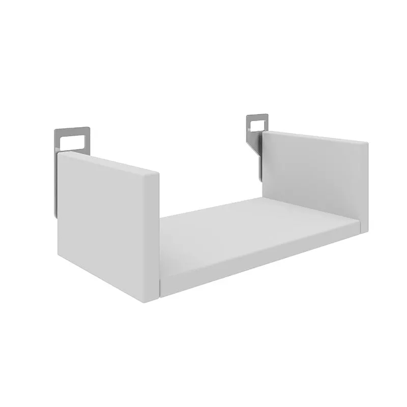 Raft de perete cu spatiu de depozitare, Derva, Lemn, Diverse culori, 30x15x10 cm - Alb