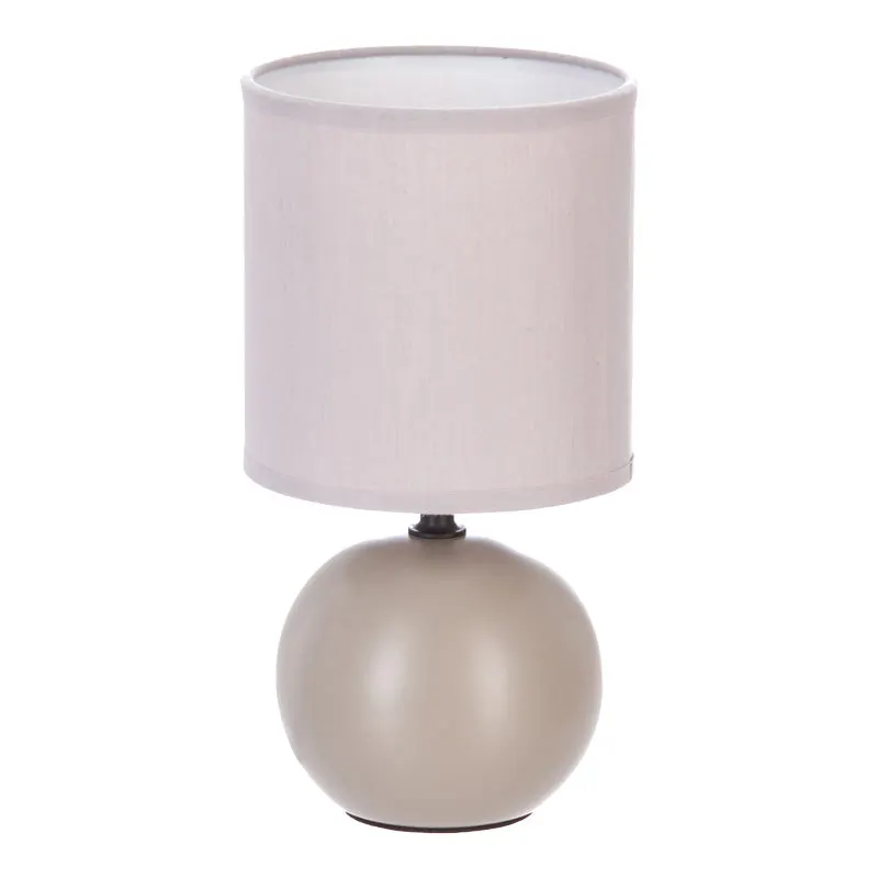 Lampa de masa PWL-1210, Ceramica, Gri-Maroniu, 13x25 cm - Gri
