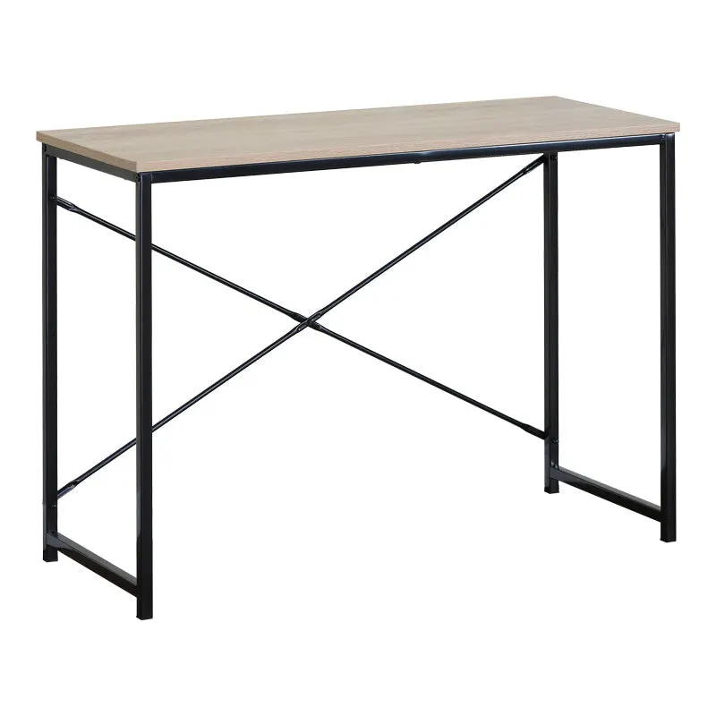 Masa de lucru Bailon, Stejar cu metal, negru, 100x40x70 cm - Stejar