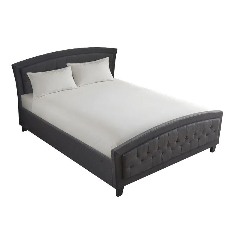 Pat dublu Camaro, Textil, 160x200 cm - Antracit