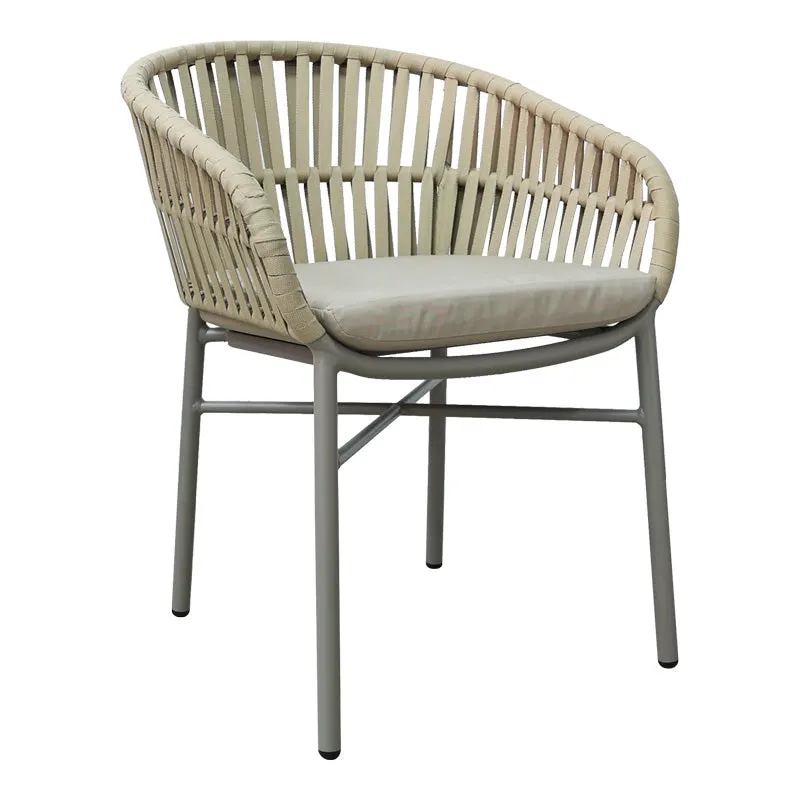 Scaun balansoar aluminiu maro, cu perna, 57x60x78 cm - Maro