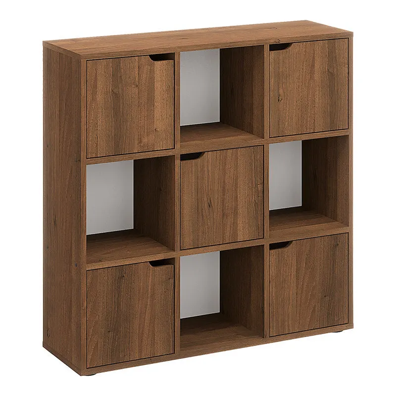 Biblioteca Bookel, Diverse culori, 88x28x89 cm - Nuc