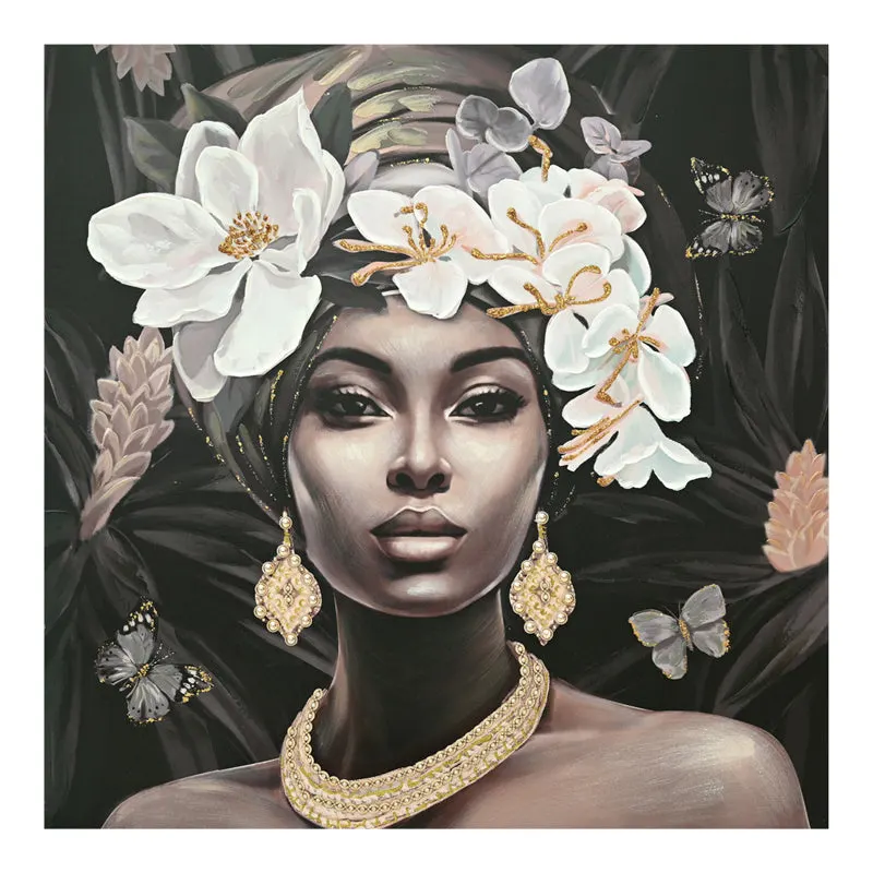 Tablou canvas Beauty Africa, Multicolor, 80x80 cm - Multicolor