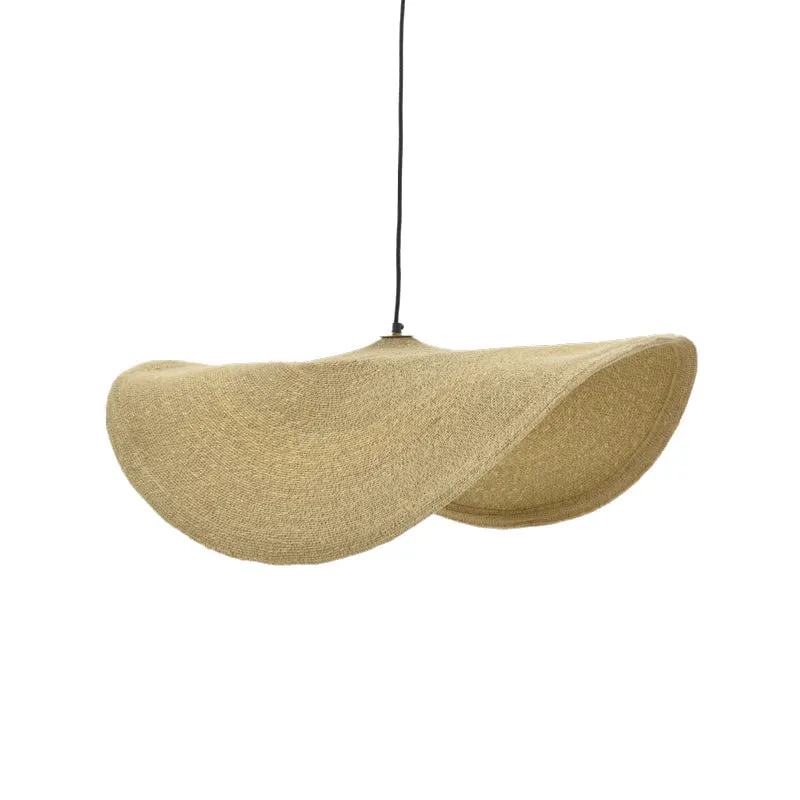 Lustra Fonlo ratan Natural si fier, 90x90x129 cm - Natur