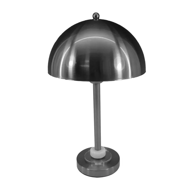Veioza Lustrous metal, Argintiu - Auriu, 25x25x42 cm - Argintiu